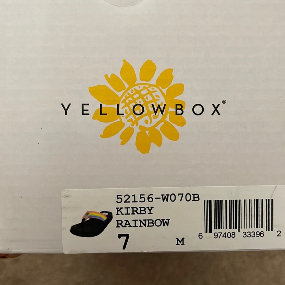 Yellow box Kirby Rainbow Sandal
